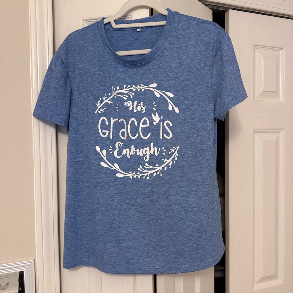 Blue Graphic Spiritual T-Shirt
